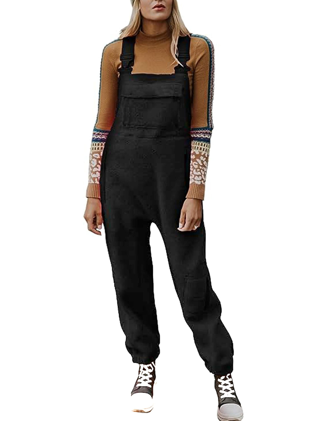 🔥2024 New Women's Fleece Warm Overalls Loose Casual Jumpsuits（59% OFF）