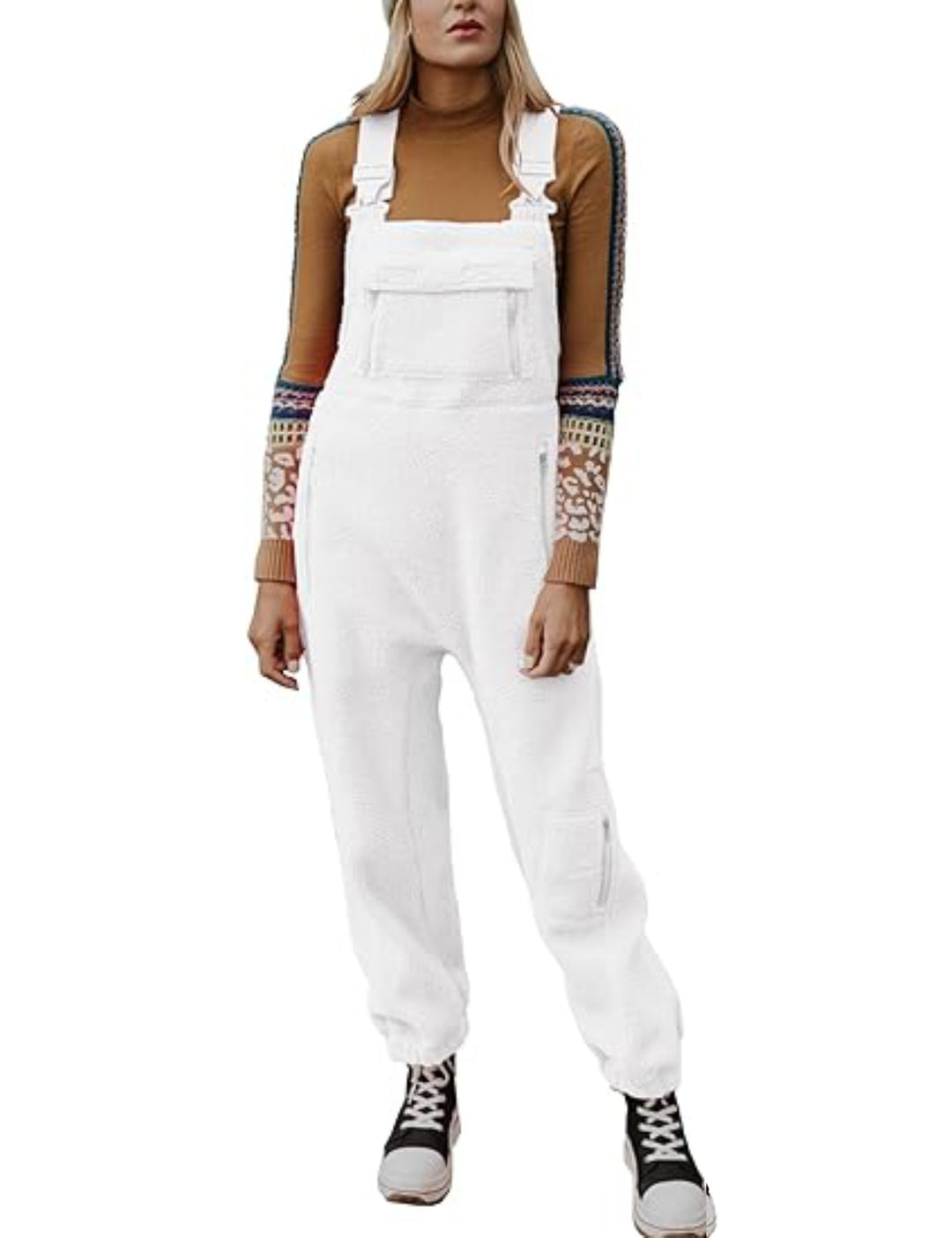 🔥2024 New Women's Fleece Warm Overalls Loose Casual Jumpsuits（59% OFF）