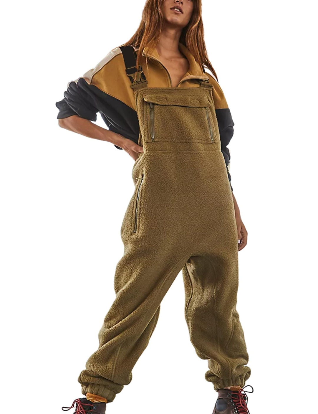 🔥2024 New Women's Fleece Warm Overalls Loose Casual Jumpsuits（59% OFF）