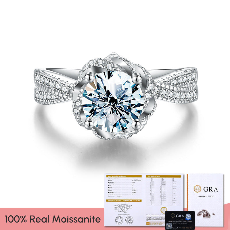💍Rose Fountain Moissanite Ring Engagement Ring💑Perfect Valentine's Day Gift🥳