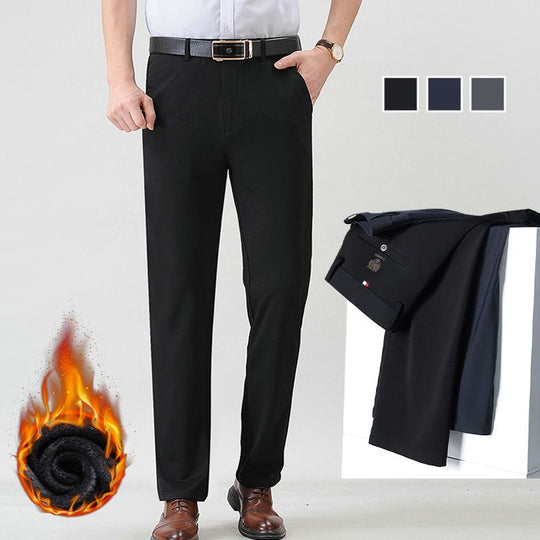 Men's Stylish Stretch Plush Lined Suit Pants