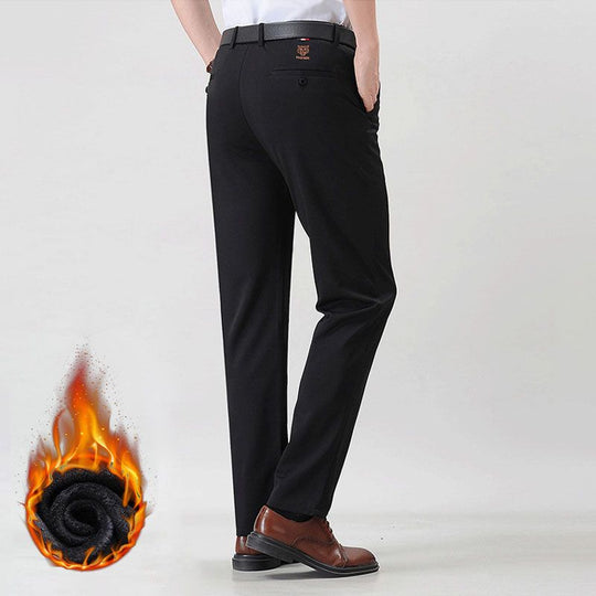 Men's Stylish Stretch Plush Lined Suit Pants