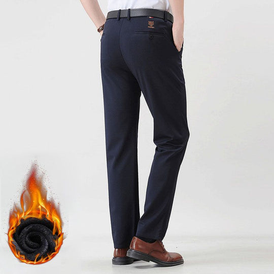 Men's Stylish Stretch Plush Lined Suit Pants