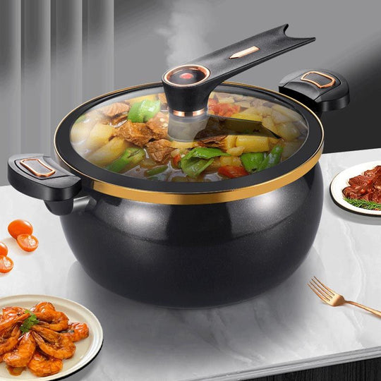 🌟Kitchen Essentials🏠️🧑‍🍳Non-stick Enamel Micro-pressure Pot