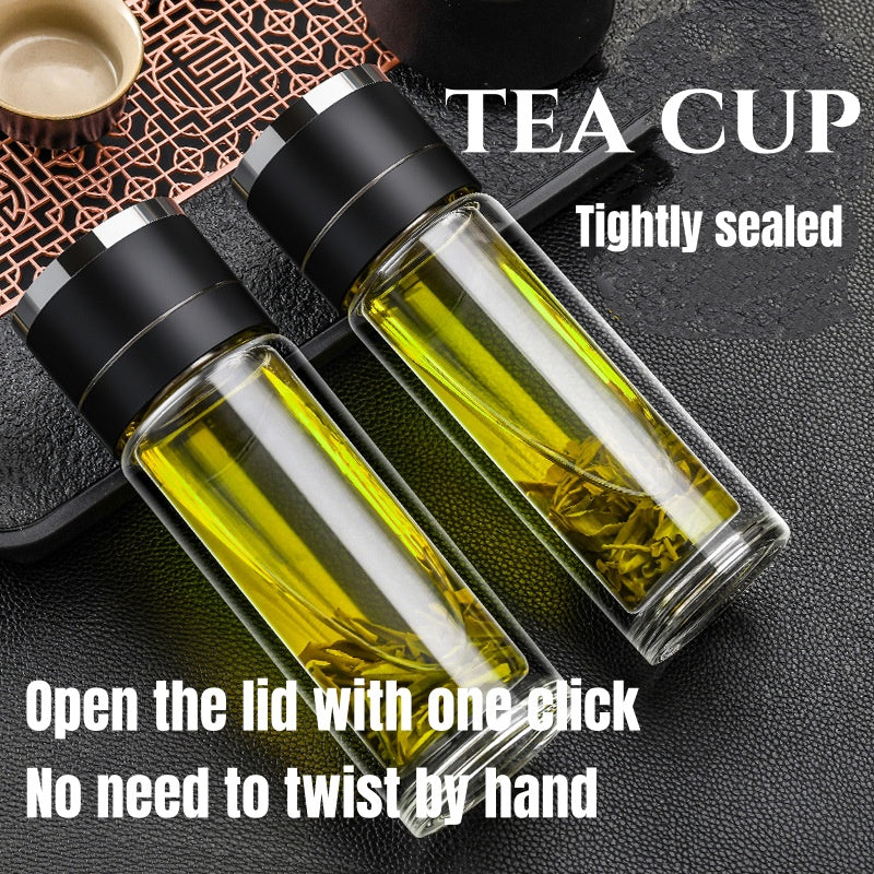 🔥Last Day Big Sale 49% OFF🔥 Double-wall Glass Insulated Tea Bottle