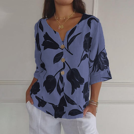 🎉New product launch💐– Women's Linen V-Neck Loose Top