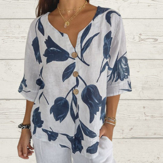 🎉New product launch💐– Women's Linen V-Neck Loose Top